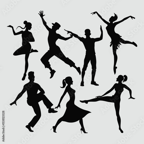 Dancer in Motion Silhouette Set