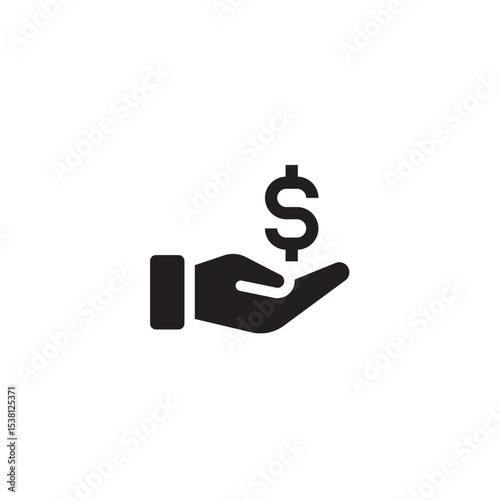 Hand holding a dollar symbol icon representing financial support or investment concept