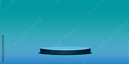 Minimal 3D Podium with Light and Gradient Background