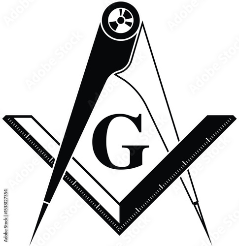 freemason symbol. masonic society emblem. vector