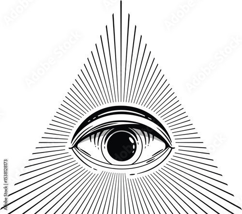 Masonic square and freemason symbol. Mystic occult esoteric, sacred society. Vector illustration