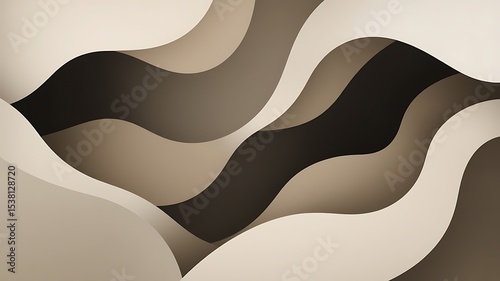 Abstract brown and beige wave pattern background design