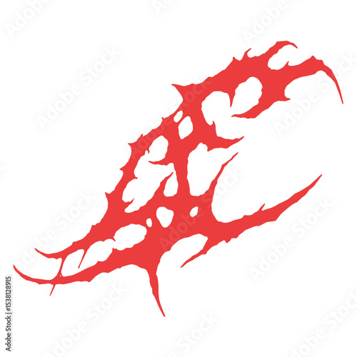 Necro Neotribal Red Tattoo Element Desiign