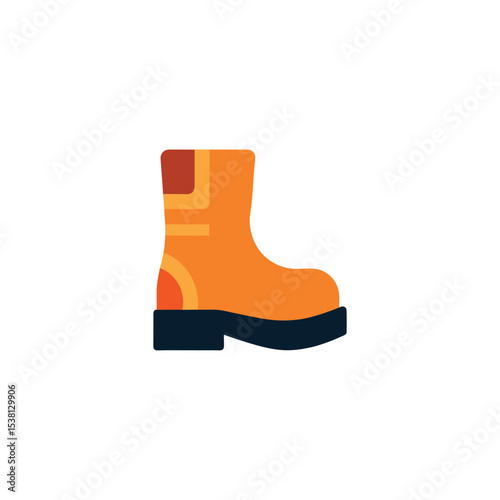 Work Boots Durable Safety Footwear Vector Illustration Line Art Vector illustration