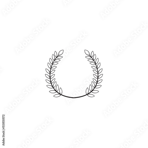 Simple laurel wreath vector illustration for design element decoration and logo