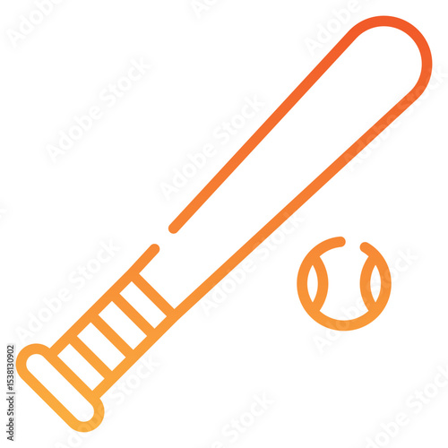 Baseball gradient icon