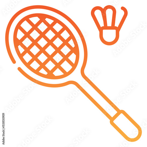 Badminton gradient icon