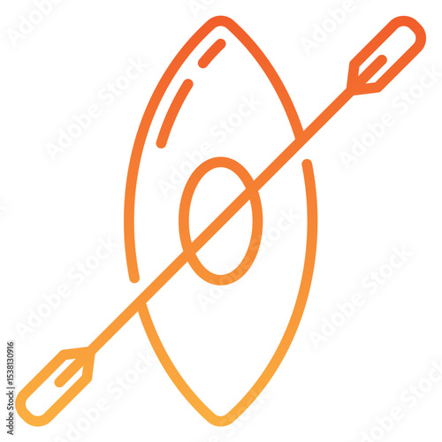 Canoe gradient icon