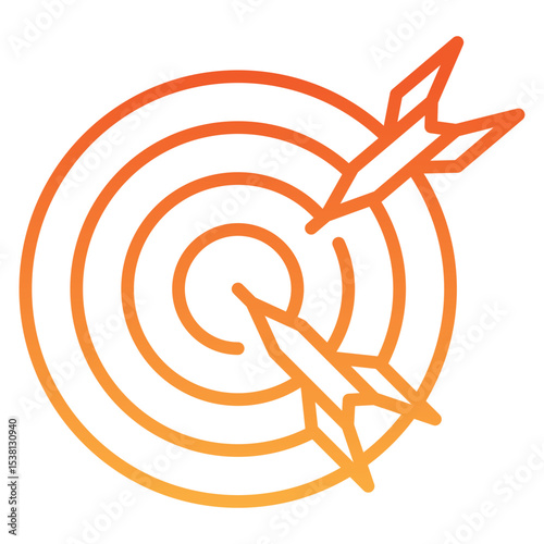 Dartboard gradient icon