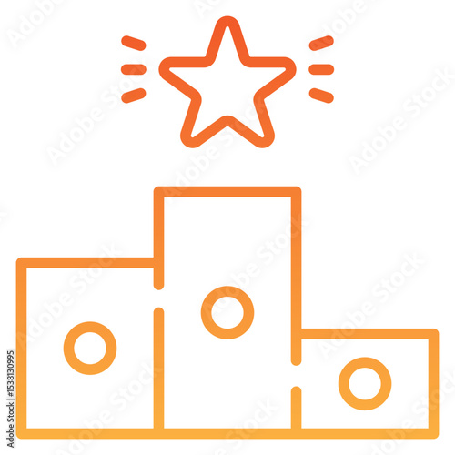 Podium gradient icon