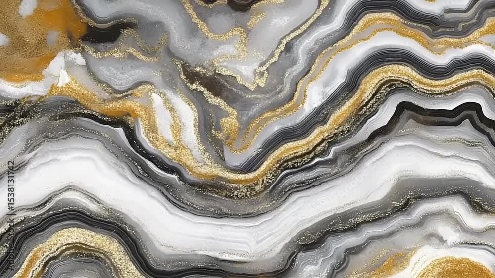 Abstract marble texture with gold glitter
