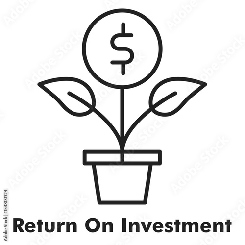 Return On Investment Outline Icon
