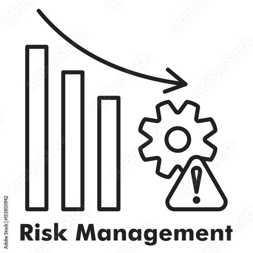 Risk Management Outline Icon