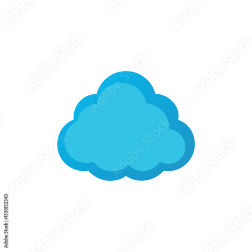 Cloud Shape Vector Illustration on White Background for Sky and Nature Design Projects