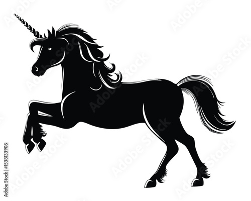Majestic Unicorn Silhouette A Symbol of Grace and Mystical Beauty