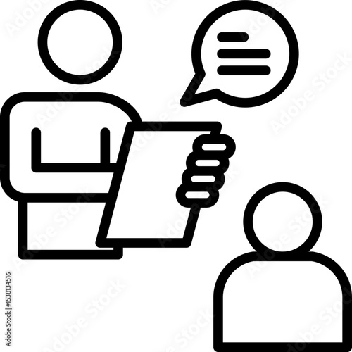 Interview line icon
