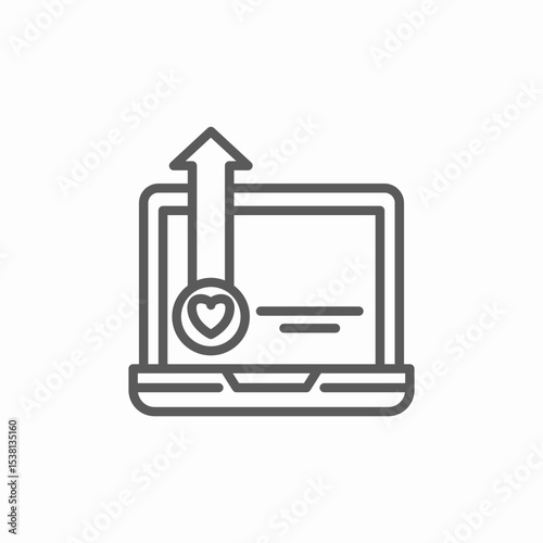 like growth analysis icon sign vector