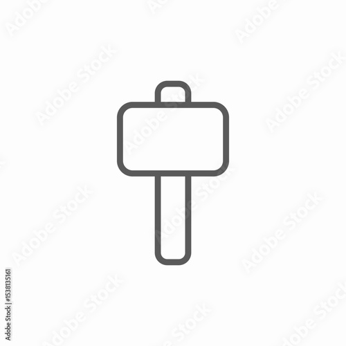 mallet tool icon sign vector
