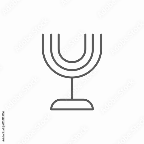 menorah judaism icon sign vector