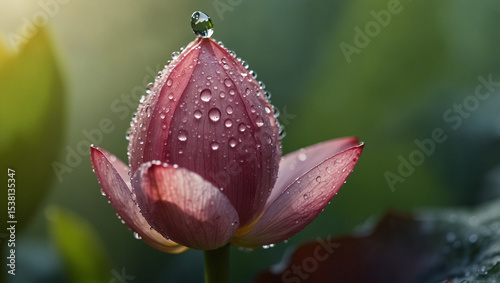 A stunning close-up of a fully bloomed pink lotus, revealing its delicate details.
