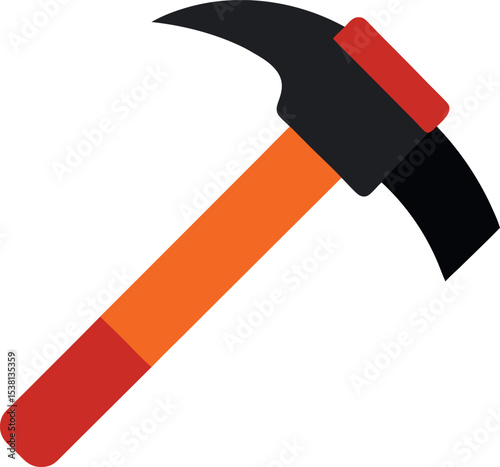 Carpentry Hammer Icon for DIY and Industrial Tasks Line Art Vector Illustration