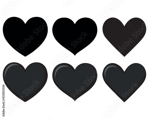 Heart (Love) Shape vector illustration Design