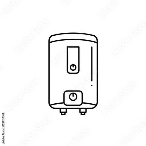 Electric water heater in minimalist style
