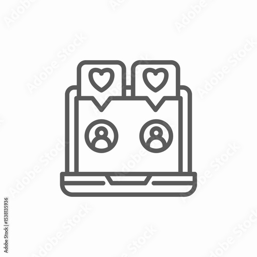 online dating icon sign vector