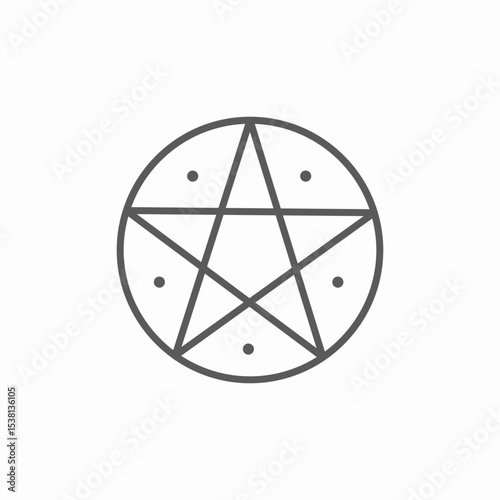 pentagram star icon sign vector