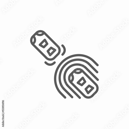 park radar icon sign vector