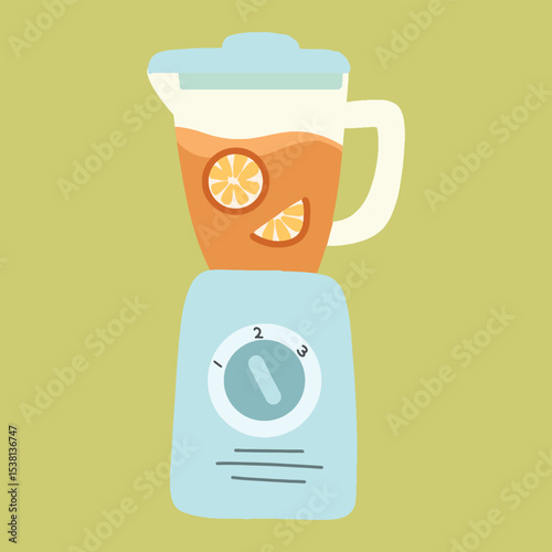 Blender with Orange Smoothie