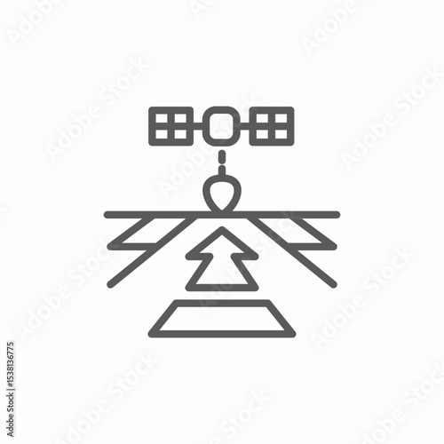 satelllite navigation icon sign vector