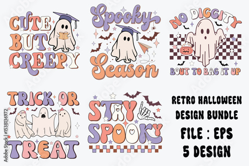 Art & Illustration, retro halloween sublimation design bundle png design ,svg,png,eps,dxf,pdf,bundle