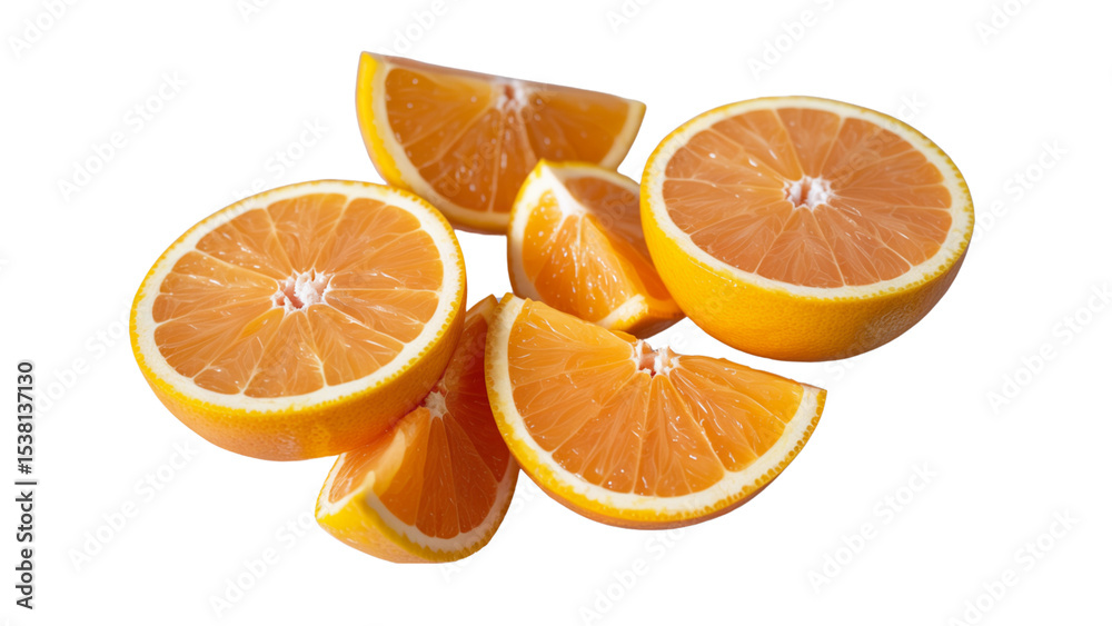 Fototapeta premium orange slices on white