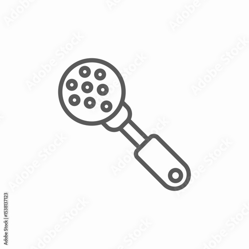 skimmer utensils icon sign vector