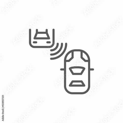 smart parking system icon sign vector