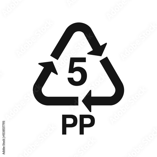 Plastic resin code vector