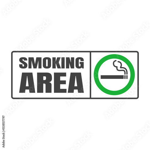 Smoking area sign