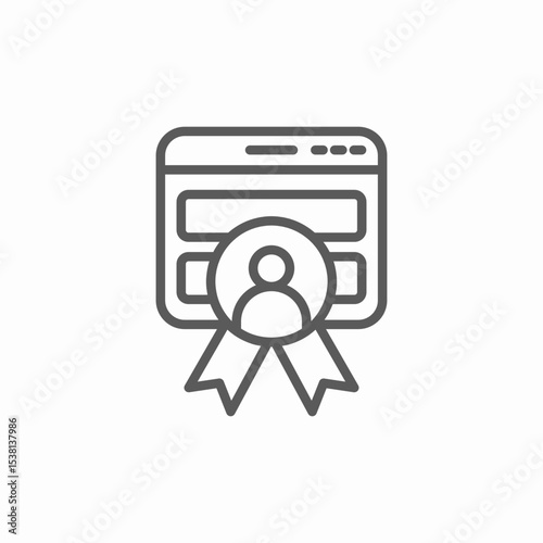 user award icon sign vector