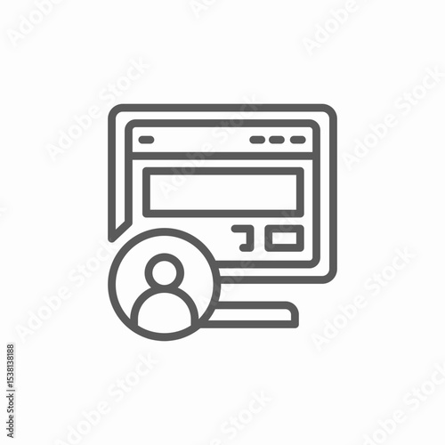 user web profile icon sign vector