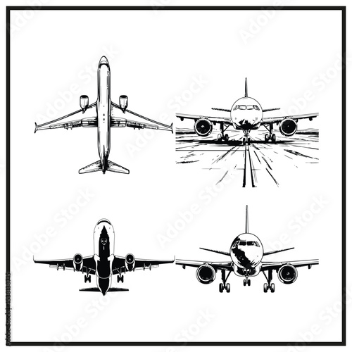 Airplane Departure Silhouette