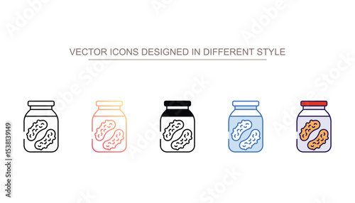 Pickle icon design with white background stock illustration