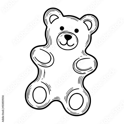 Teddy Bear Doodle Sketch