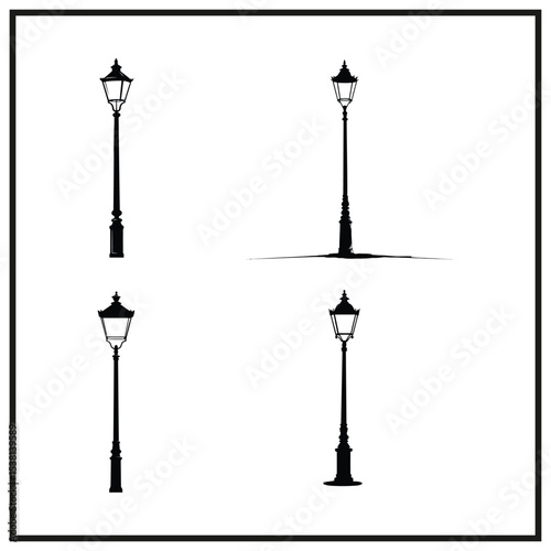 Classic Streetlight Silhouette