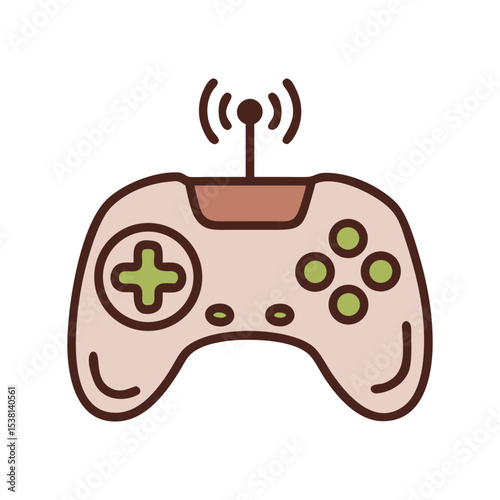 Game Controller icon. Simple handheld game controller icon for social media, app, and web design. Vector illustration. Joystick Game Controller Toy Outline Icon Vector Illustration.