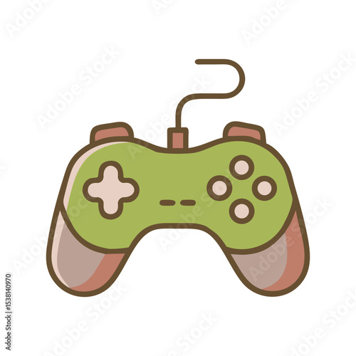 Game Controller icon. Simple handheld game controller icon for social media, app, and web design. Vector illustration. Joystick Game Controller Toy Outline Icon Vector Illustration.