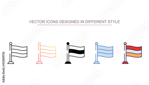 Russian Flag icon design with white background stock illustration