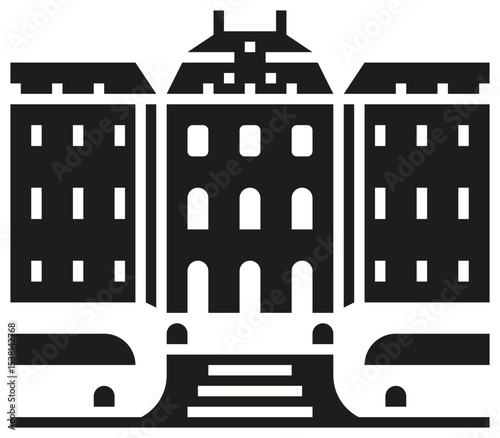 Belvedere Palace – Vienna, Austria (glyph icon)