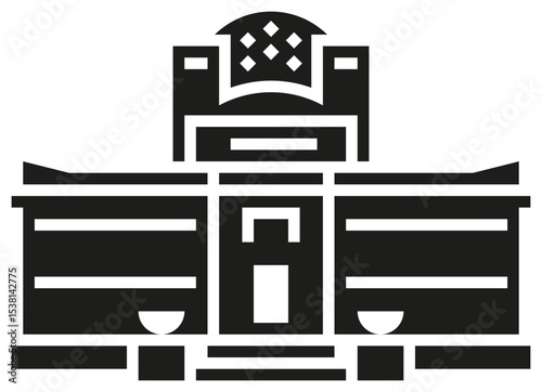 Secession Building – Vienna, Austria (glyph icon)