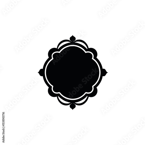 Vintage Frame Ornament Decorative Classic Border Vector Illustration Line Art Vector illustration photo